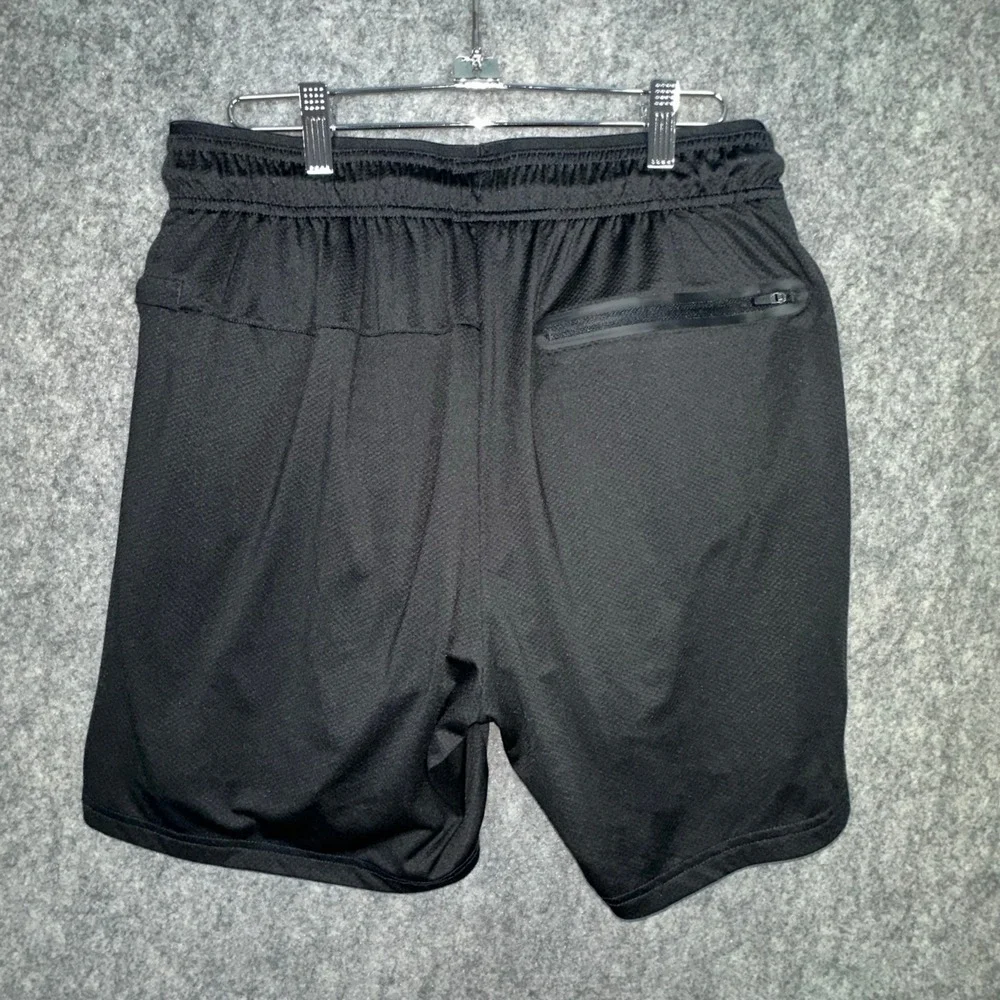 BYLT Shorts Mens Large Black Premium Basics Lined Athletic Gym Mesh 6